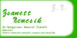 zsanett nemcsik business card